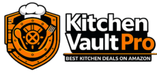 Kitchen Vault Pro logo featuring a premium kitchen vault shield with chef hat and utensils.