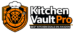 Kitchen Vault Pro logo featuring a premium kitchen vault shield with chef hat and utensils.
