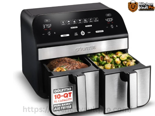 Gourmia budget-friendly large dual-basket air fryer
