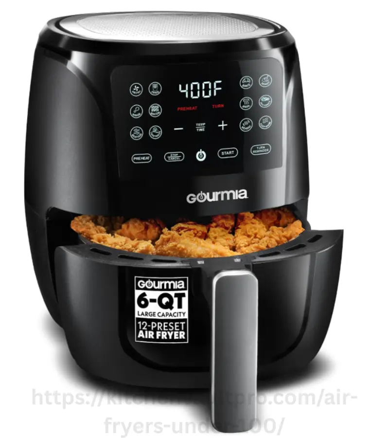 Gourmia 6 Qt Digital Air Fryer with Preset Cooking Functions