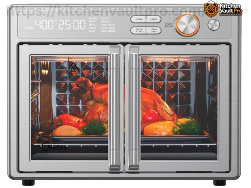 Midea Flexify French Door Air Fryer Oven for family meals and large-capacity countertop cooking