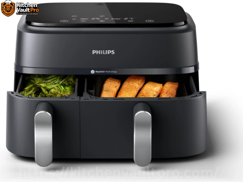 Philips 3000 Series dual-basket air fryer with steam for families